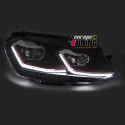 PHARES BANDES SILVER CLIGNOTANTS DYNAMIQUES FEUX DE JOUR LED VW GOLF 7 2013-2017 (06436)