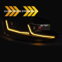 PHARES BANDES SILVER CLIGNOTANTS DYNAMIQUES FEUX DE JOUR LED VW GOLF 7 2017-2019 (06439)