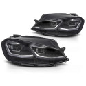 PHARES BANDES SILVER CLIGNOTANTS DYNAMIQUES FEUX DE JOUR LED VW GOLF 7 2017-2019 (06439)