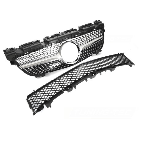 CALANDRE SILVER CHROME DIAMANT AMG GT MERCEDES SLK R172 2011-2015 (06452)