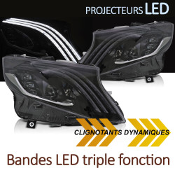 PHARES CONVERSION FULL LED DYNAMIQUES MERCEDES CLASSE V VITO W447 2014-2023 (06453)