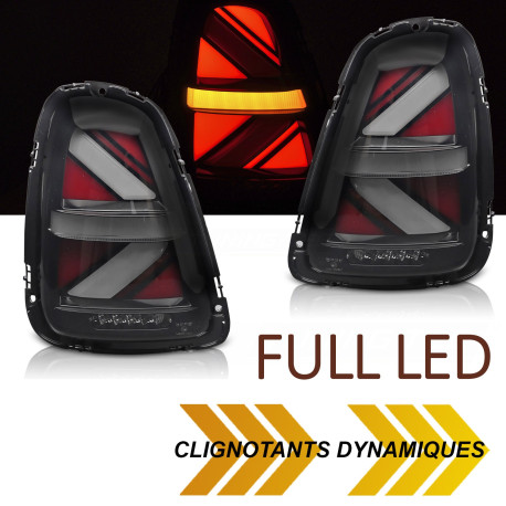 FEUX NOIRS FULL LED DYNAMIQUES BMW MINI COOPER R56 R57 R58 R59 2006-2015 (06458)