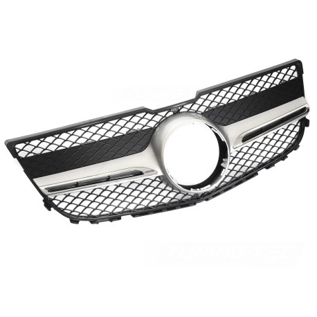 CALANDRE LIGNE AMG NOIR SILVER CHROME MERCEDES GLK 204 2012-2015 (06485)