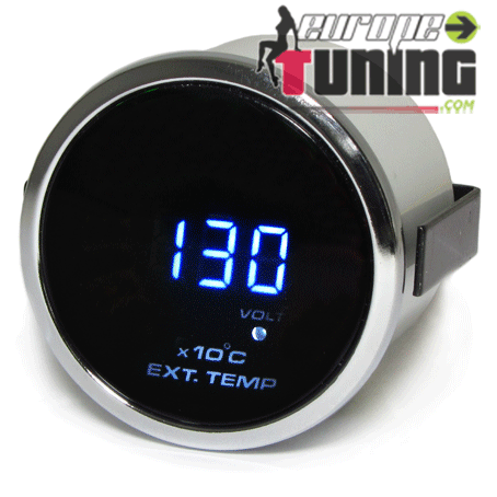 MANOMETRE DIGITAL PRO 52mm TEMPERATURE GAZ ECHAPPEMENT  (02762)