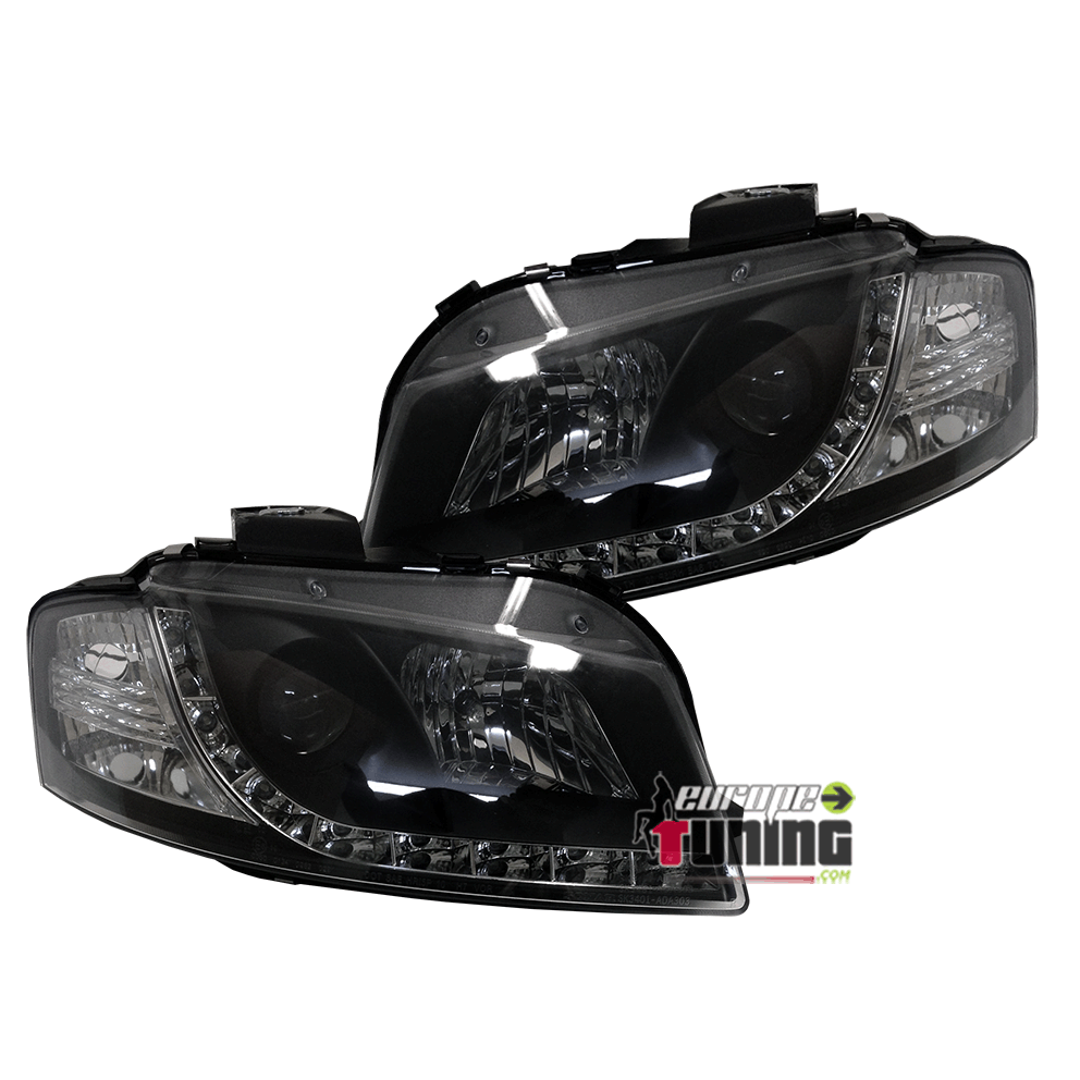 PHARES DEVIL EYES AUDI A3 NOIRS 2003-2008 (14504)