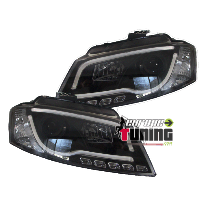 PHARES DRL DIURNES AUDI A3 08-12 NOIRS (03186)
