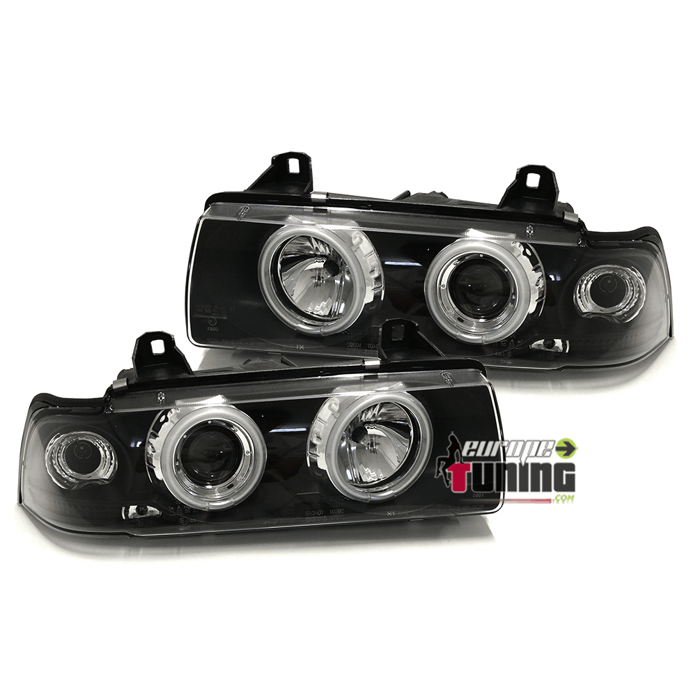 PHARES CCFL ANGEL EYES NOIRS BMW E36 BERLINE / TOURING (00506)