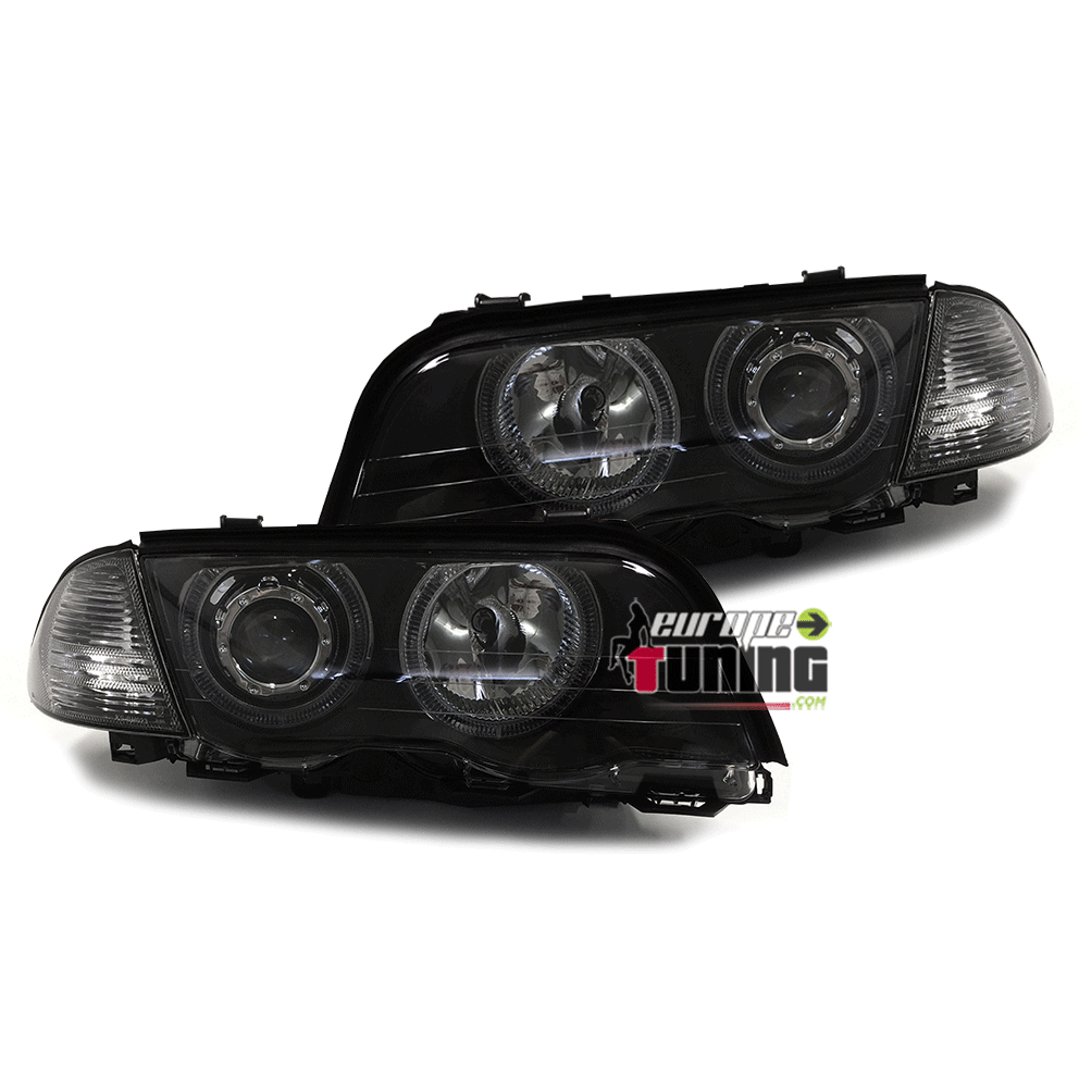 PHARES ANGEL EYES NOIRS BMW E46 berline / touring 98-01 (10343)