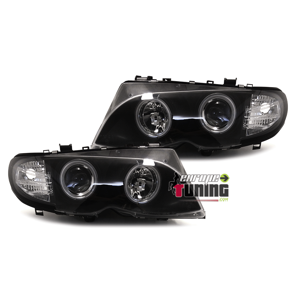 PHARES CCFL ANGEL EYES NOIRS BMW E46 01-05 (02865)