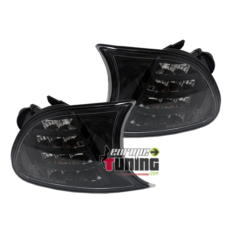 CLIGNOTANTS LEDS NOIRS BMW E46 COUPE / CABRIO 99-01 (03826)