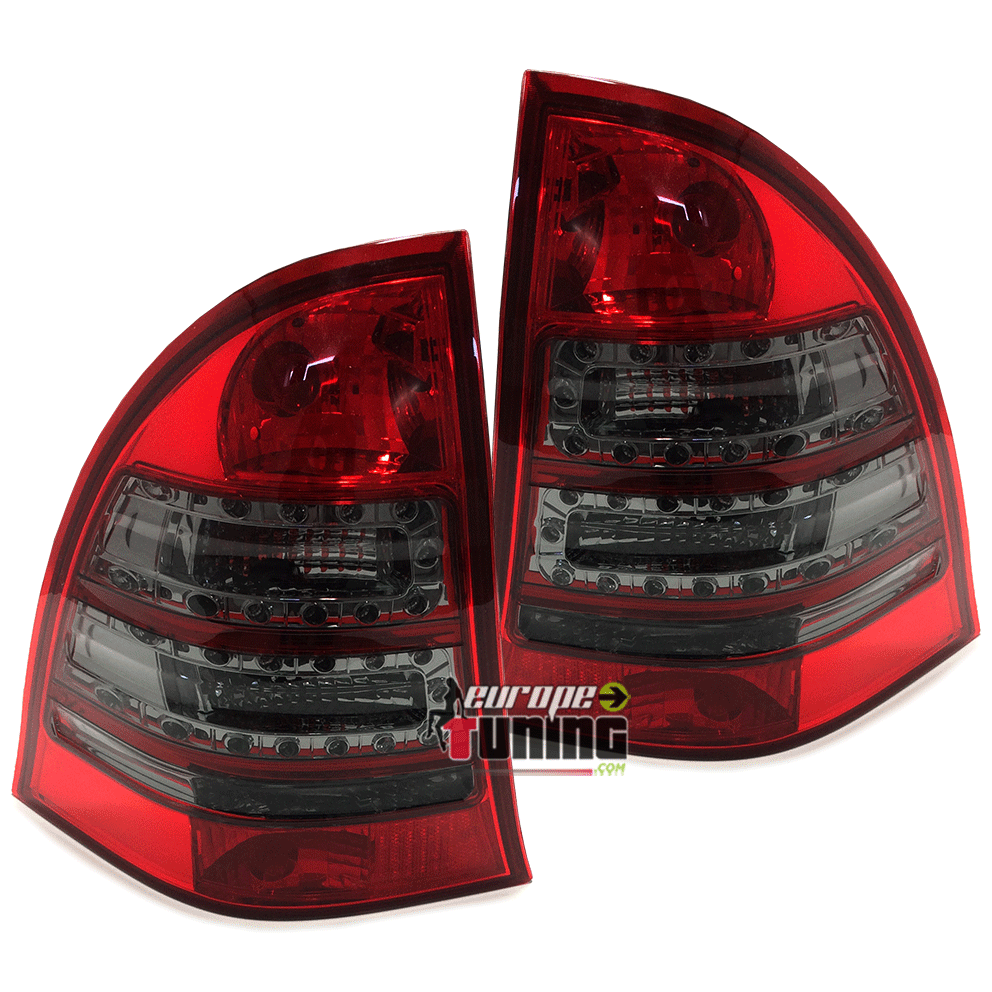 2 FEUX ROUGES FUMES A LED MERCEDES CLASSE C S203 BREAK 2000-2007 (02876)