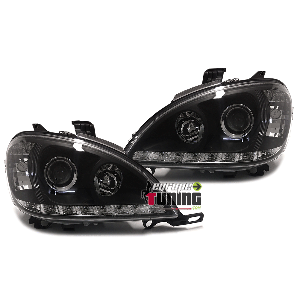 PHARES NOIRS FEUX BANDES LED DEVIL EYES MERCEDES ML W163 1998-2001 (03248)