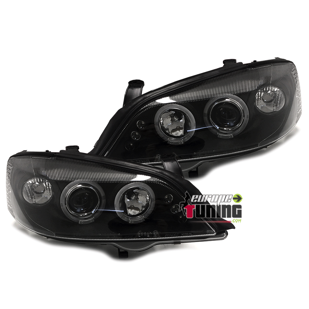 PHARES ANGEL EYES TUNING NOIRS OPEL ASTRA G LED (11673)