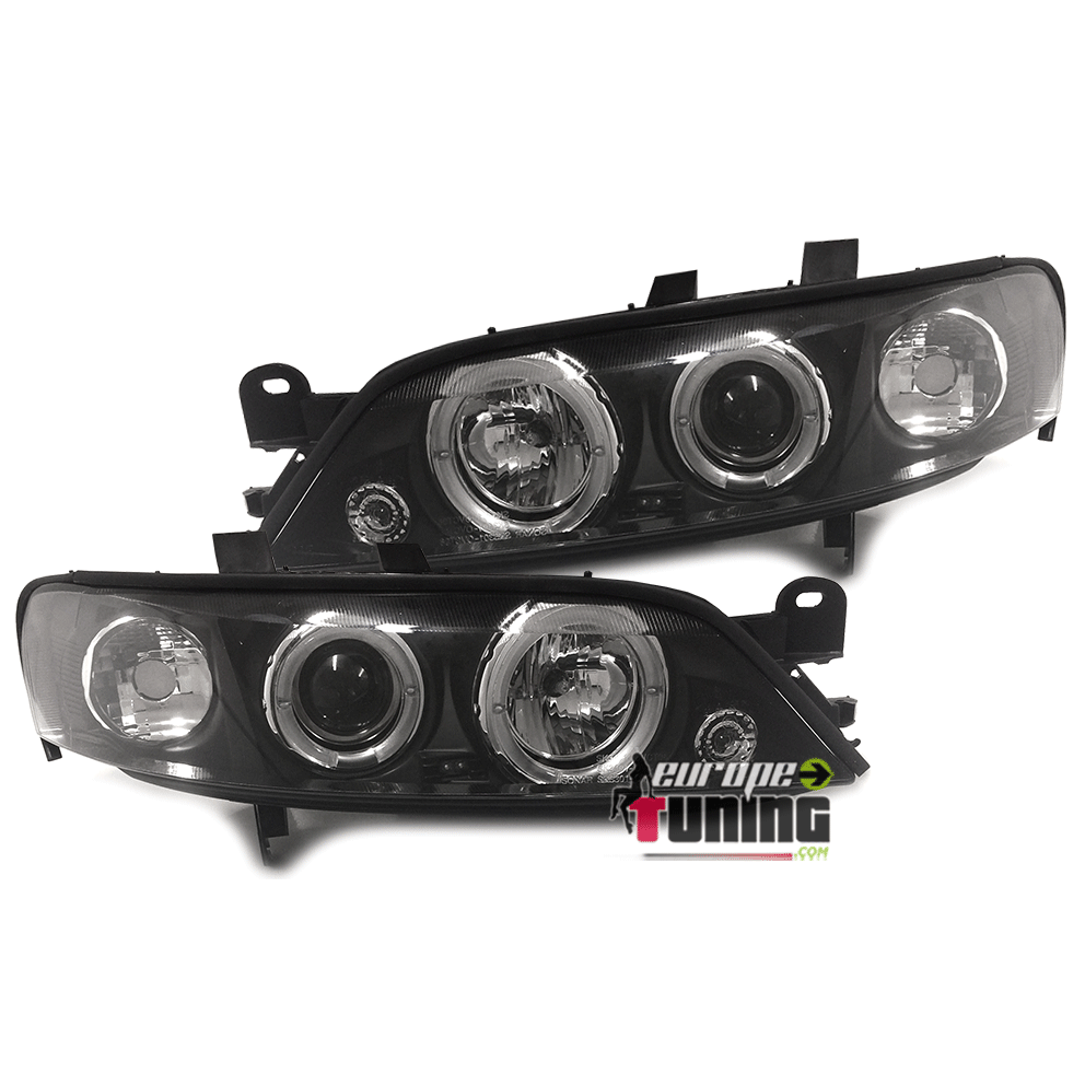 PHARES FEUX AVANTS ANGEL EYES LED NOIR OPEL VECTRA B 1999-2002 PH2 (02874)