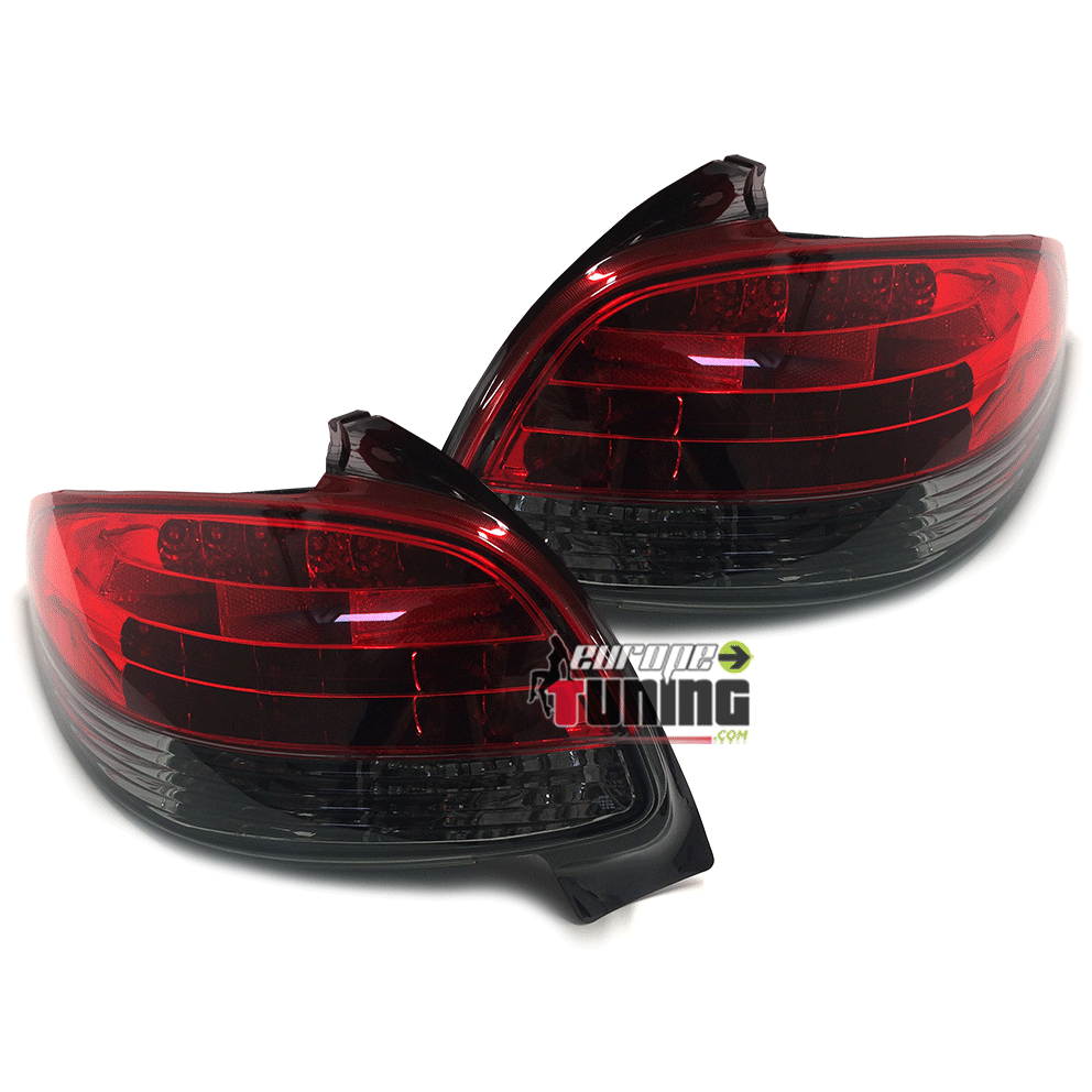FEUX LED ROUGES NOIRS Peugeot 206 (13876)