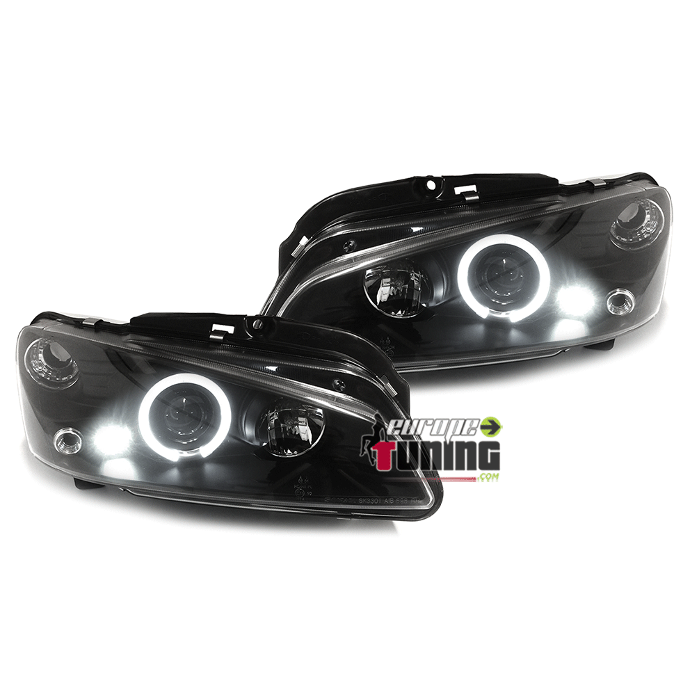 PHARES ANGEL EYES NOIRS PEUGEOT 106 PH2 (11025)
