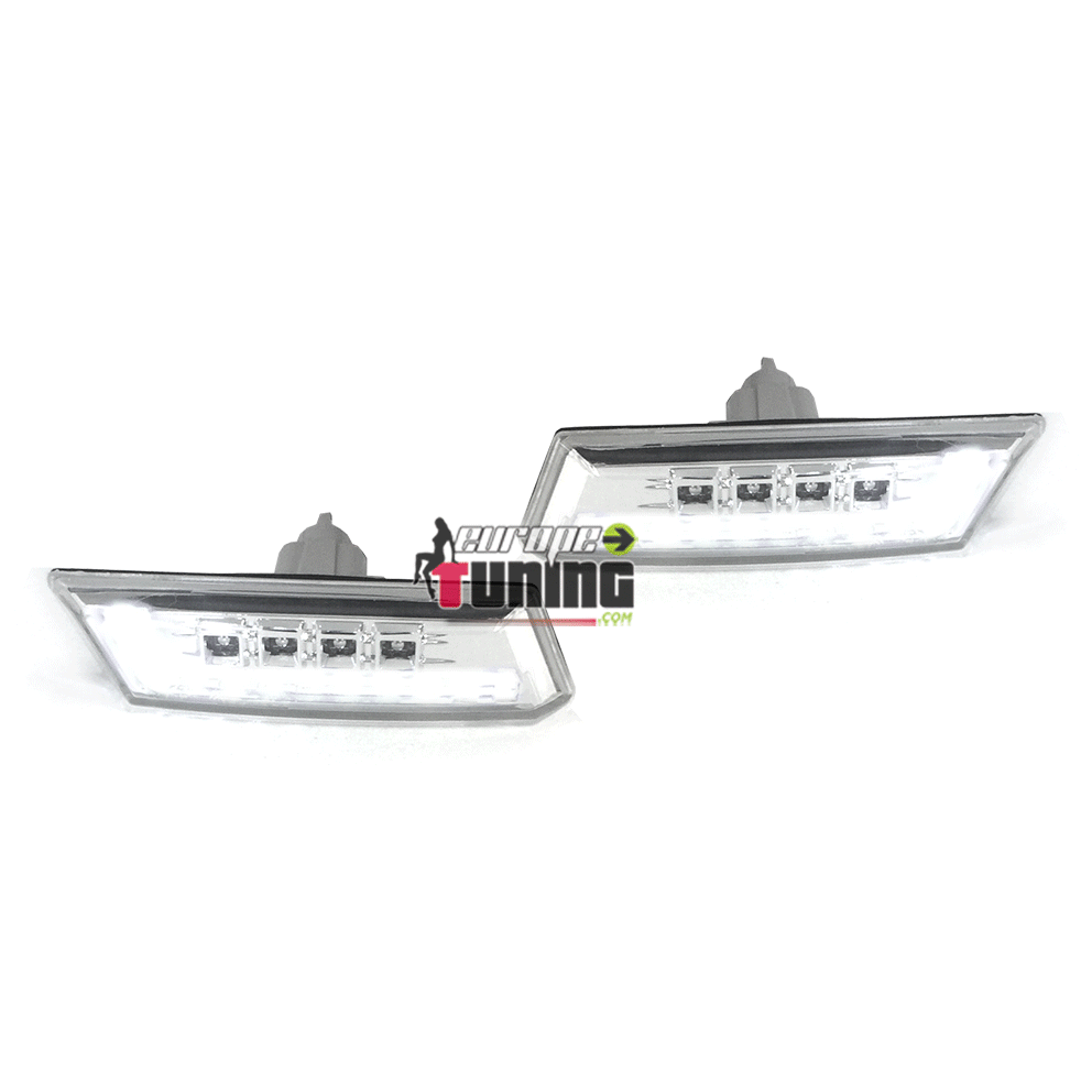 PAIRE DE REPETITEURS - CLIGNOTANTS D'AILES CHROM LED AUDI A3 A4 A6 (04336)