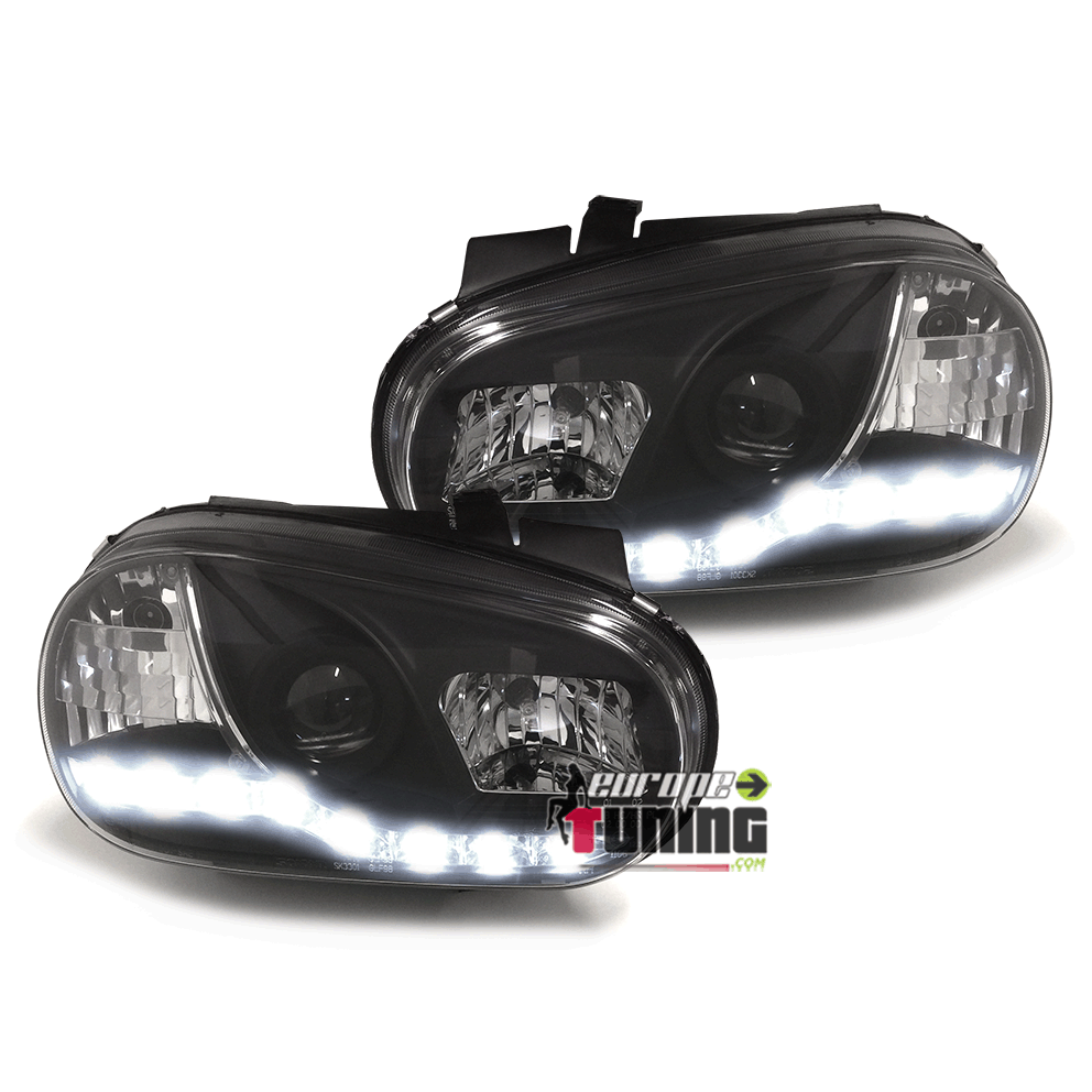 PHARES DRL DIURNES NOIRS GOLF 4 (03394)