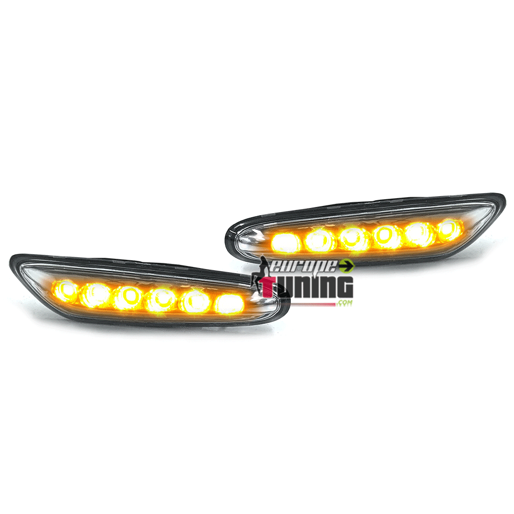 CLIGNOTANTS NOIRS REPETITEURS LEDS BMW E81 E82 E87 E88 E90 E91 E92 E93 X1 (04883)