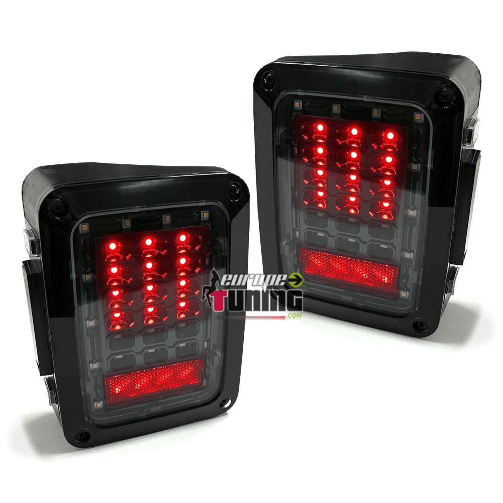 FEUX SPORT NOIRS A LED POUR JEEP WRANGLER JK 2007-2018 (05383)