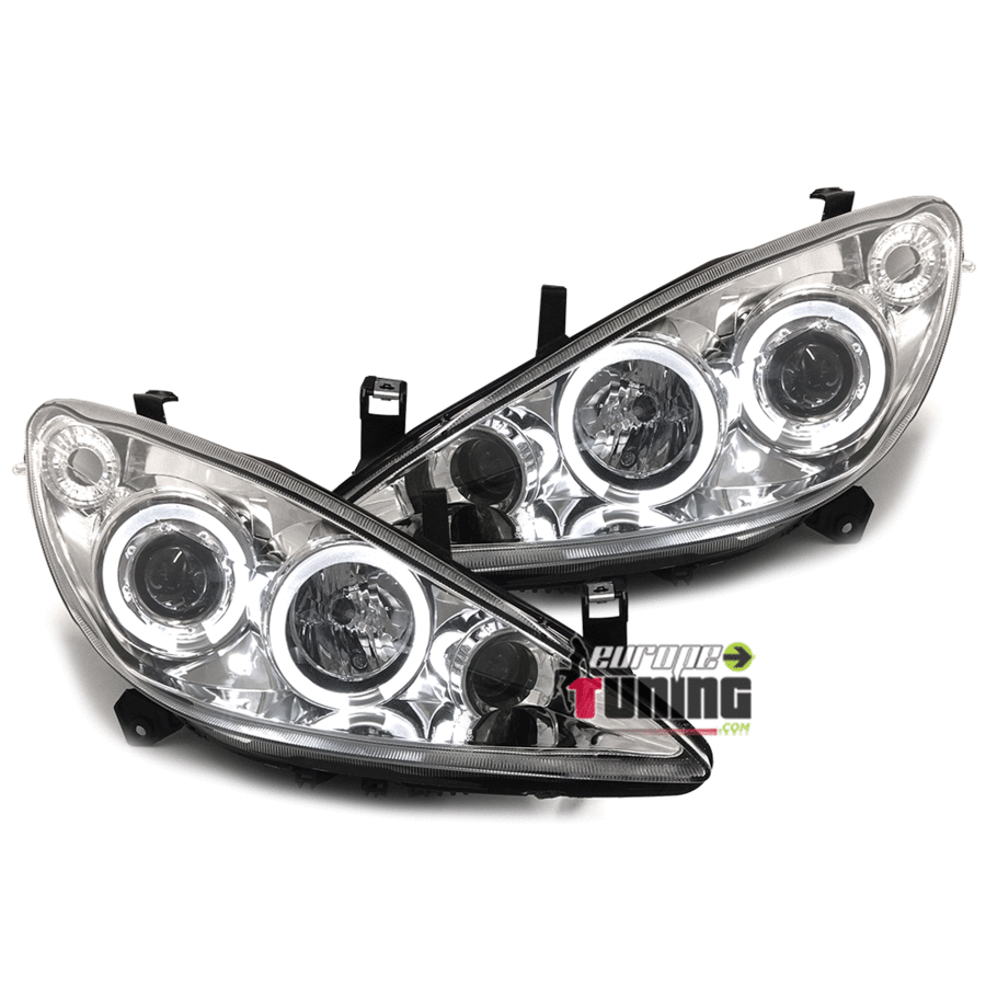 PHARES ANGEL EYES CHROM PEUGEOT 307 ELECTRIQUES (12075)
