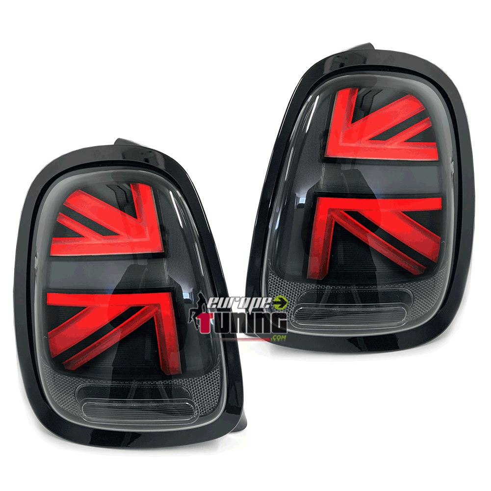 FEUX ARRIERES NOIRS LED UNION JACK MINI COOPER (05637)