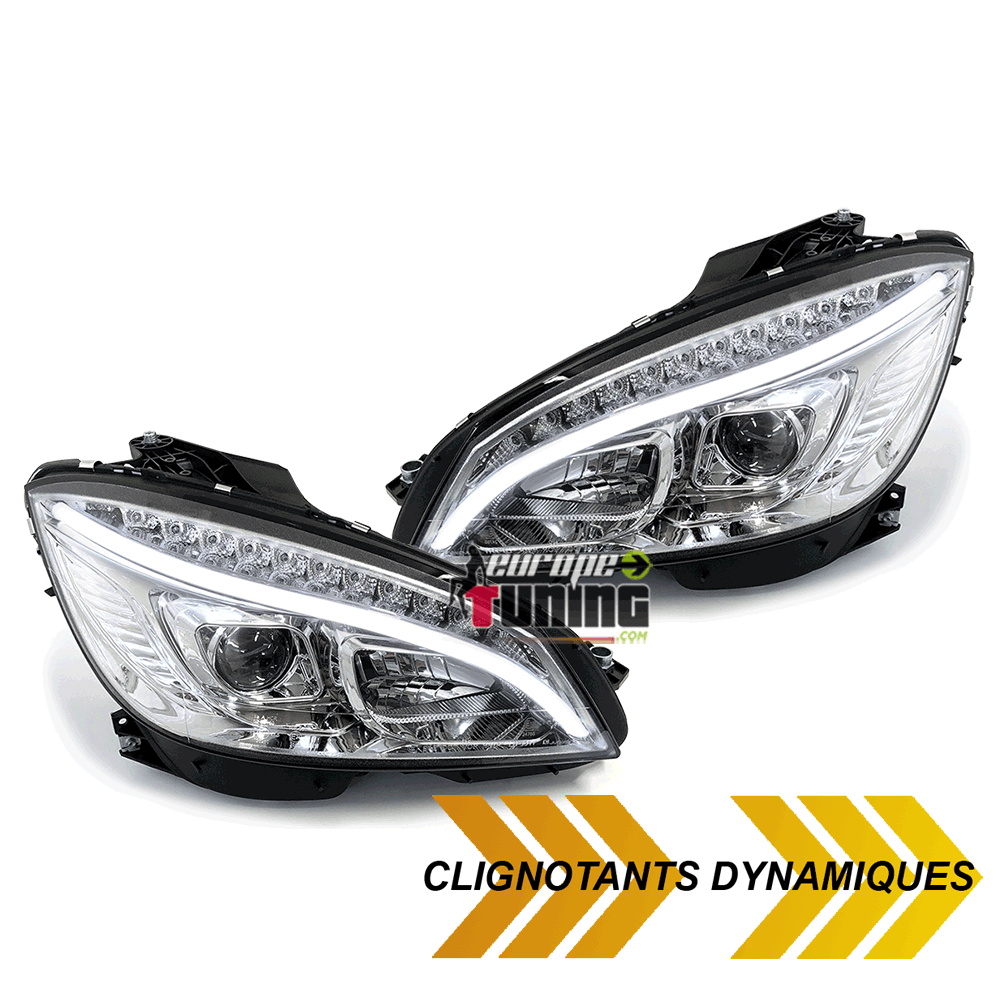PHARES FEUX LED CLIGNOTANTS SEQUENTIELS MECREDES CLASSE C W204 PH1 07-10 (05665)