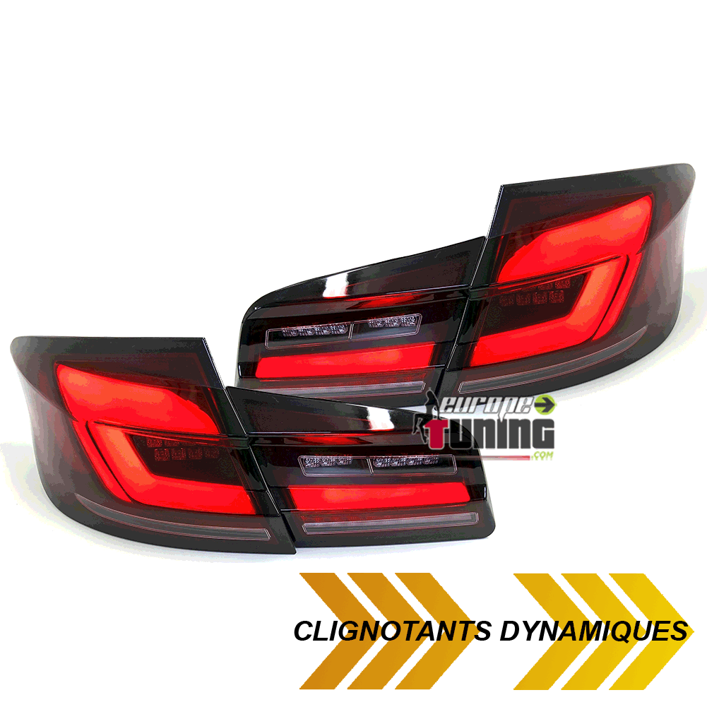 FEUX ROUGES NOIRS AVEC CLIGNOTANTS SEQUENTIELS LED DYNAMIQUES BMW F10 SERIE 5 (05789)