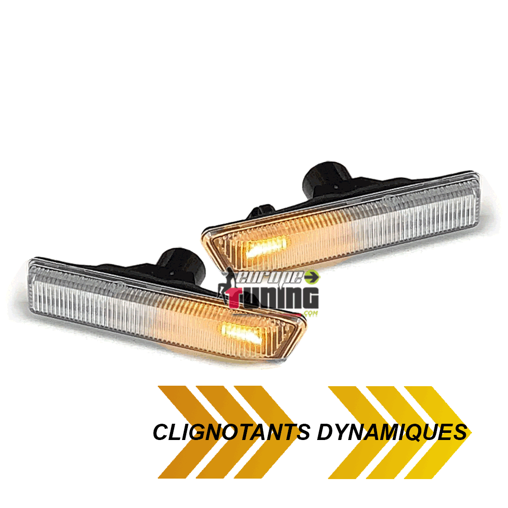 2 REPETITEURS CHROME - CLIGNOTANTS SEQUENTIELS LED DYNAMIQUE BMW X5 E53 & SERIE 3 E36 (05790)