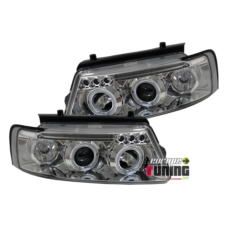 PAIRE DE PHARES ANGEL EYES CHROM VW PASSAT 3B (12206)